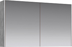 Aqwella Зеркало-шкаф для ванной  Mobi 100 бетон светлый